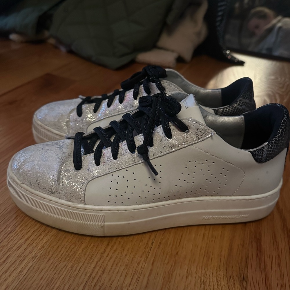 P448 White and Black Sneakers